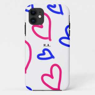 FUNDA PARA iPhone 11 CORAZÓN MINIMALISTA SIMPLE. CUTE AÑADIR NOMBRE BEB