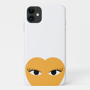 Funda Para iPhone 11 Corazón Mono con Ojos en Blanco con Estilo