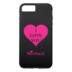 title_seo2 Corazón negro y rosa personalizado que te amo