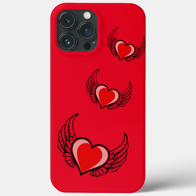 Funda De Case-Mate Para iPhone Corazón rojo (Reverso )