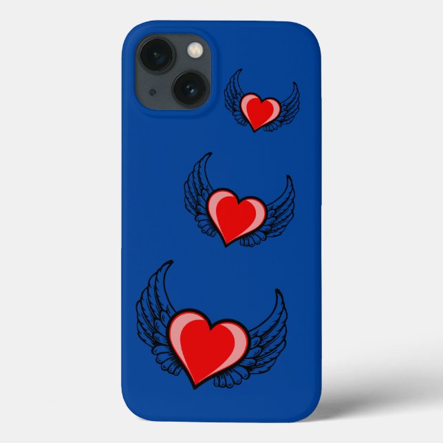 Funda De Case-Mate Para iPhone Corazón rojo (Reverso)