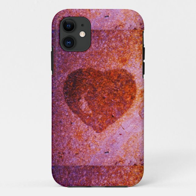 Funda De Case-Mate Para iPhone corazón rosa coral (Reverso)