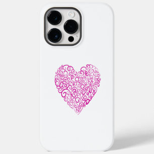 Funda Para iPhone 14 Pro Max De Case-Mate Corazón rosa de escritura a mano espiral para Día