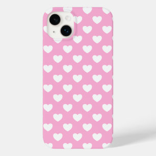 Funda Para iPhone 14 Plus De Case-Mate Corazón Rosa Y Blanco Femenino