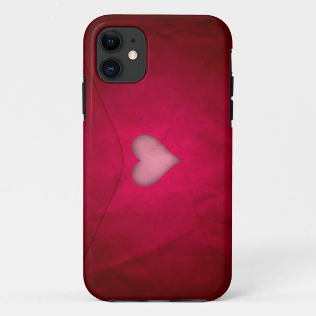 Funda De Case-Mate Para iPhone Corazón valentino rojo (Reverso)