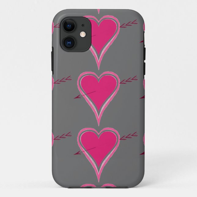 Funda De Case-Mate Para iPhone Corazón Y Rojo Flecha (Reverso)