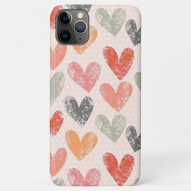 Funda De Case-Mate Para iPhone CORAZONES acuarelas (Reverso)