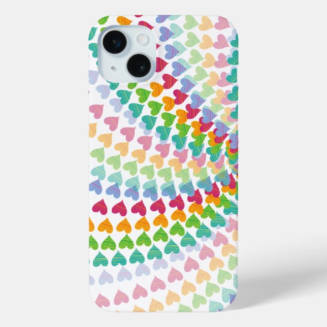 Funda De Case-Mate Para iPhone Corazones arco iris rompen el caprichoso amor colo (Reverso )