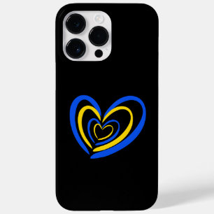 Funda Para iPhone 14 Pro Max De Case-Mate Corazones azules y amarillos inspirados por Ucrani