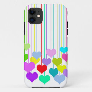 Funda Para iPhone 11 Corazones colgantes