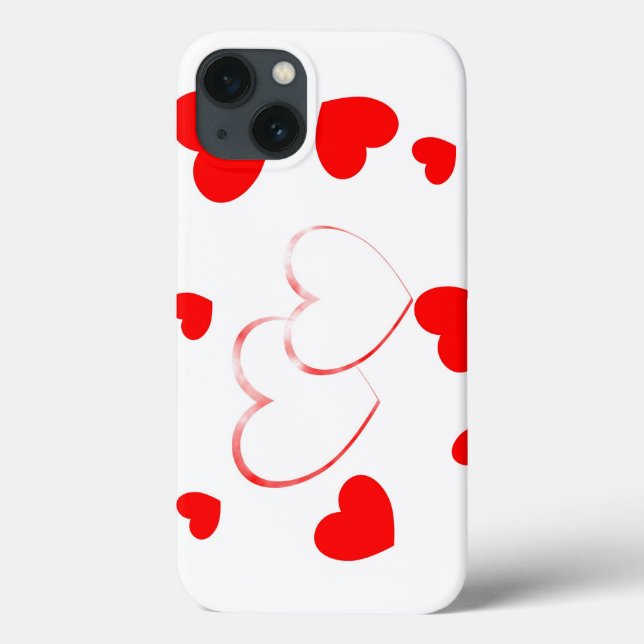 Funda De Case-Mate Para iPhone Corazones Cute - hermosa niñita (Reverso)