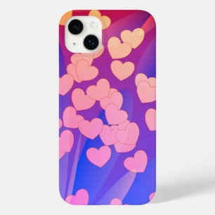 Funda Para iPhone 14 Plus De Case-Mate Corazones Cutos, Formas Florales Abstractas, Azul 
