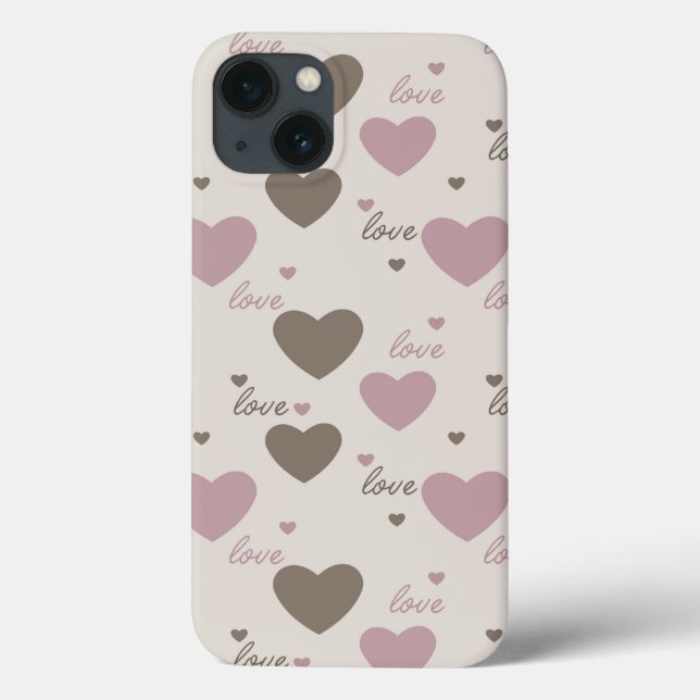 Funda De Case-Mate Para iPhone Corazones de amor (Reverso)