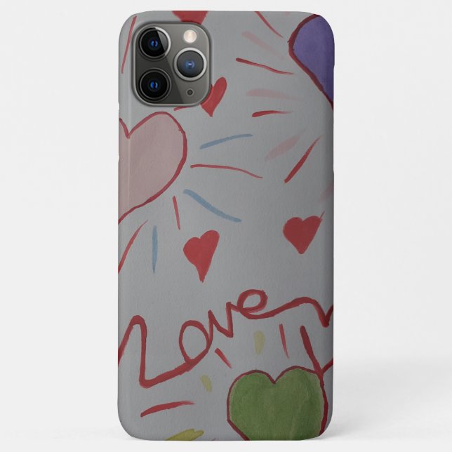 Funda De Case-Mate Para iPhone Corazones de Amor (Reverso)