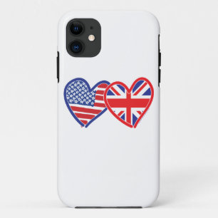 Funda Para iPhone 11 Corazones de bandera de la Unión de Bandera de Est