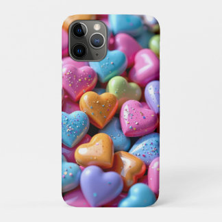 Funda Para iPhone 11 Pro Corazones de Caramelo Coloridos Amor
