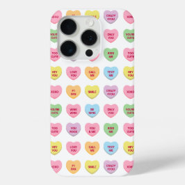 Funda Para iPhone 15 Pro Corazones de caramelo personalizados divertidos y