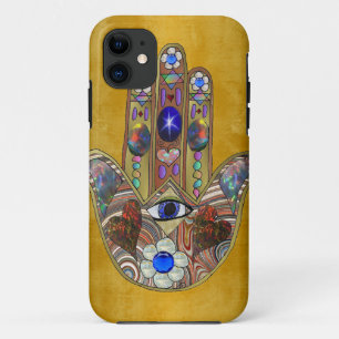 title_seo2 Corazones de Hamsa Flores Ópalo Arte en Oro