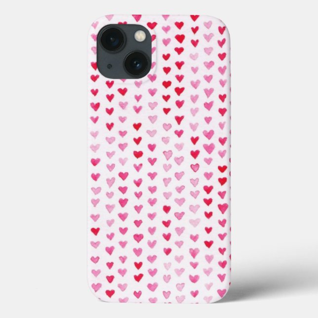 Funda De Case-Mate Para iPhone Corazones de la acuarela (Reverso)