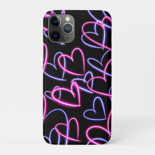 Funda Para iPhone 11 Pro Corazones de neón