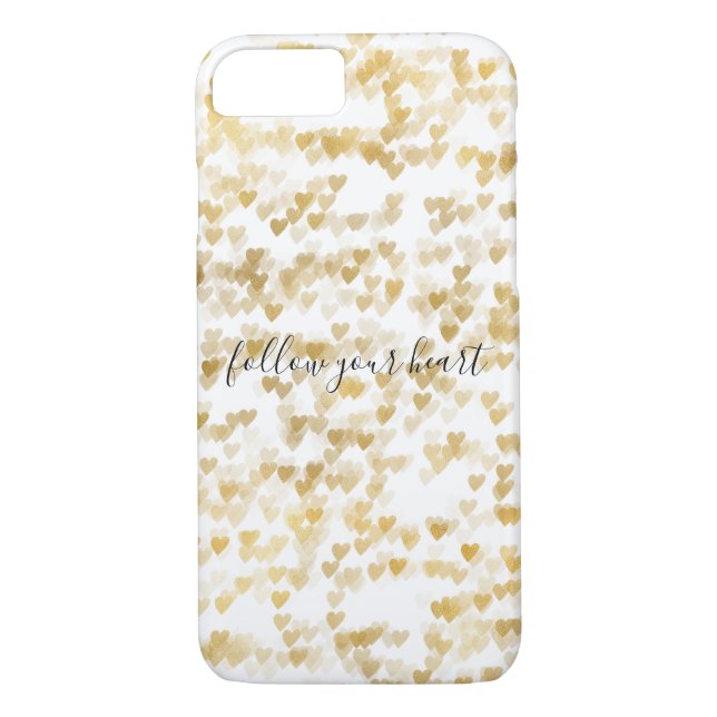 Funda De Case-Mate Para iPhone Corazones de oro (Reverso)