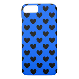 title_seo2 Corazones de polka negra en azul