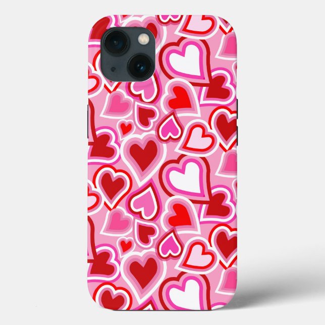 Funda De Case-Mate Para iPhone Corazones de San Valentín (Reverso )
