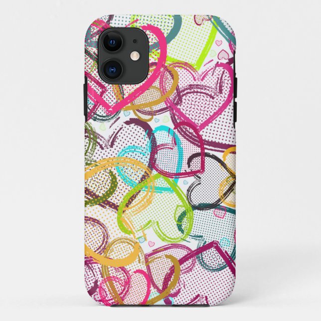Funda De Case-Mate Para iPhone Corazones del caramelo (Reverso)