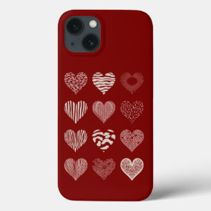 Funda Para iPhone 13 Corazones Día de San Valentín Nueve Corazones Amor