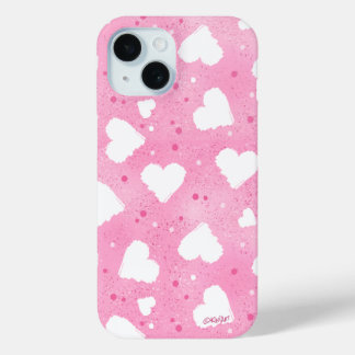 Funda Para iPhone 15 Corazones Dulces Pecosos