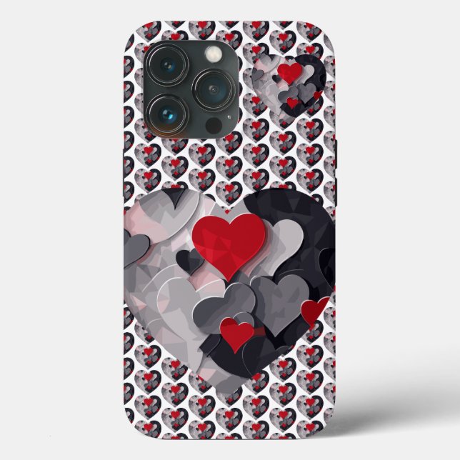Funda De Case-Mate Para iPhone Corazones Encantados (Reverso )