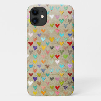 Funda Para iPhone 11 Corazones retro
