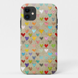 Funda Para iPhone 11 Corazones retros