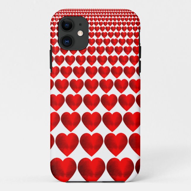 Funda De Case-Mate Para iPhone Corazones rojos (Reverso)