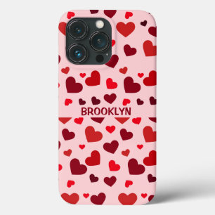 Funda Para iPhone 13 Pro Corazones rojos