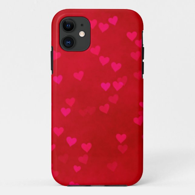 Funda De Case-Mate Para iPhone Corazones rojos (Reverso)