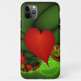 Funda Para iPhone 11 Pro Max Corazones rojos bailando arte contemporáneo abstra