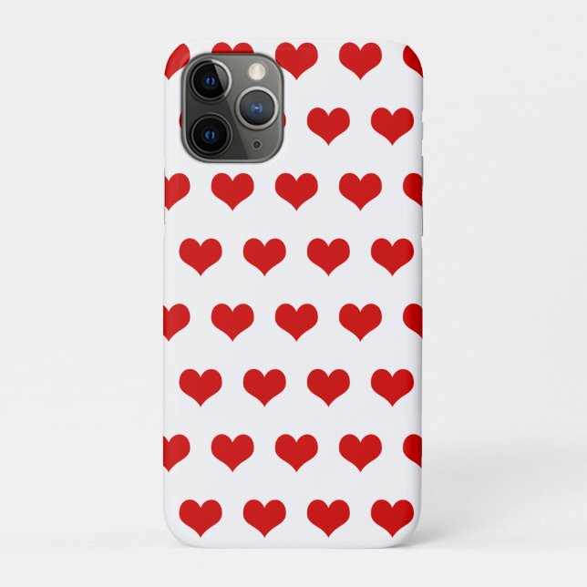 Funda De Case-Mate Para iPhone Corazones rojos curados impresos (Reverso)
