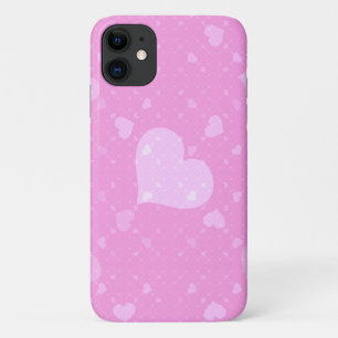 Funda Para iPhone 11 Corazones rosados con amor