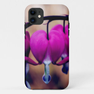 Funda Para iPhone 11 Corazones sangrantes rosados florales Gracias