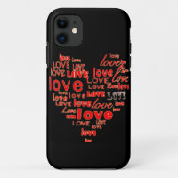 Corazones y caja negros del iphone 5 del amor