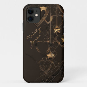 title_seo2 Corazones y estrellas -chocolate y oro iPhone 5 Fu