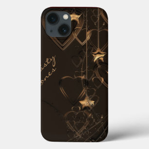 Funda Para iPhone 13 Corazones y estrellas - Estuche para iPad de choco