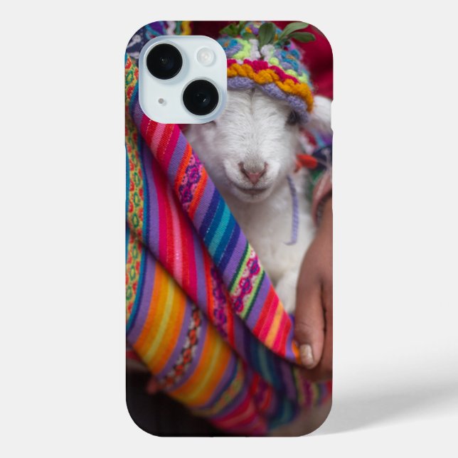 Funda De Case-Mate Para iPhone Cordero bebé lindo sudamericano  (Reverso )