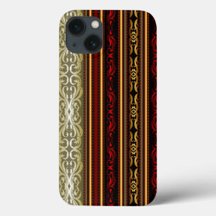 Funda Para iPhone 13 Cordón retro elegante de la raya
