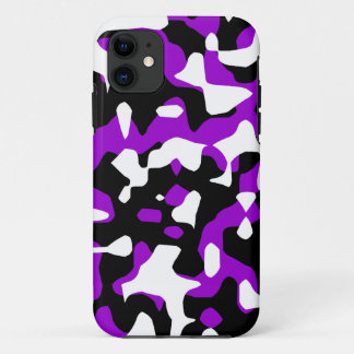 Funda Para iPhone 11 Corey Tiger 80s Camuflaje Neon (Púrpura)