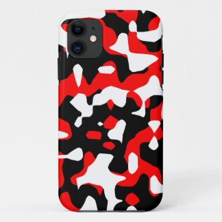 Funda Para iPhone 11 Corey Tiger 80s Camuflaje Neón (Rojo)