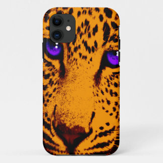 Funda Para iPhone 11 Corey Tiger 80s Cara de leopardo neón (Verde)