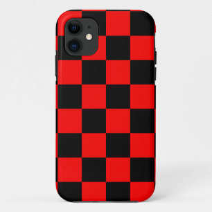 Funda Para iPhone 11 Corey Tiger 80s Neon Tablero de Damas (Rojo)