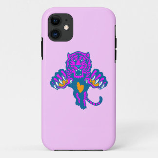 Funda Para iPhone 11 Corey Tiger 80s Neon Tigre Saltando (Rosa)